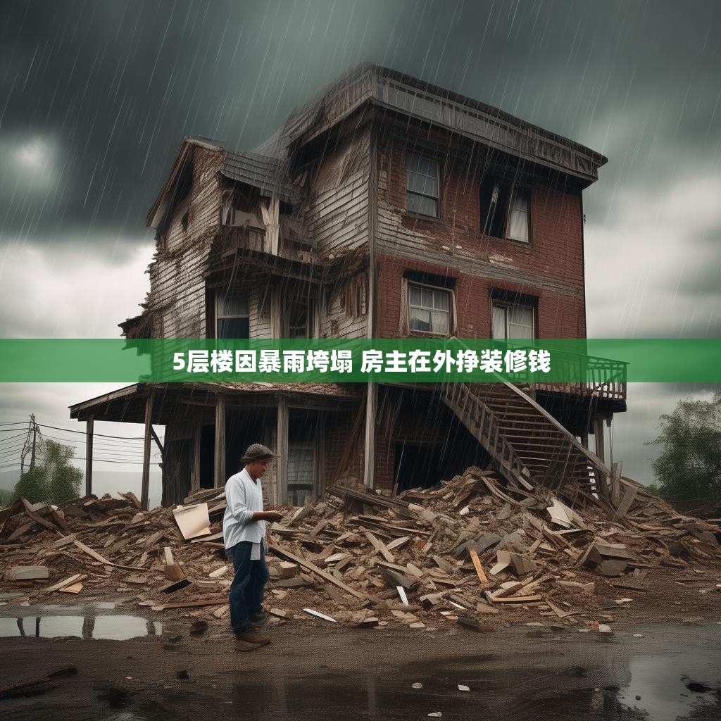 5层楼因暴雨垮塌 房主在外挣装修钱