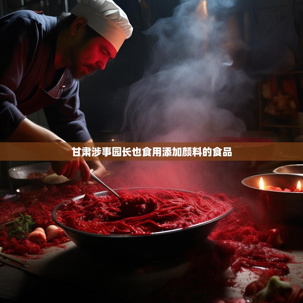 甘肃涉事园长食用添加颜料的食品现场图片